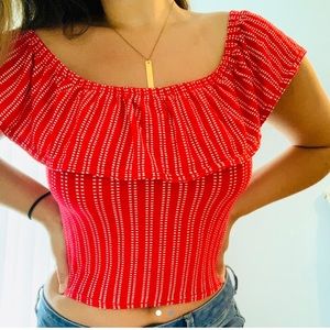 miss selfridge striped blouse